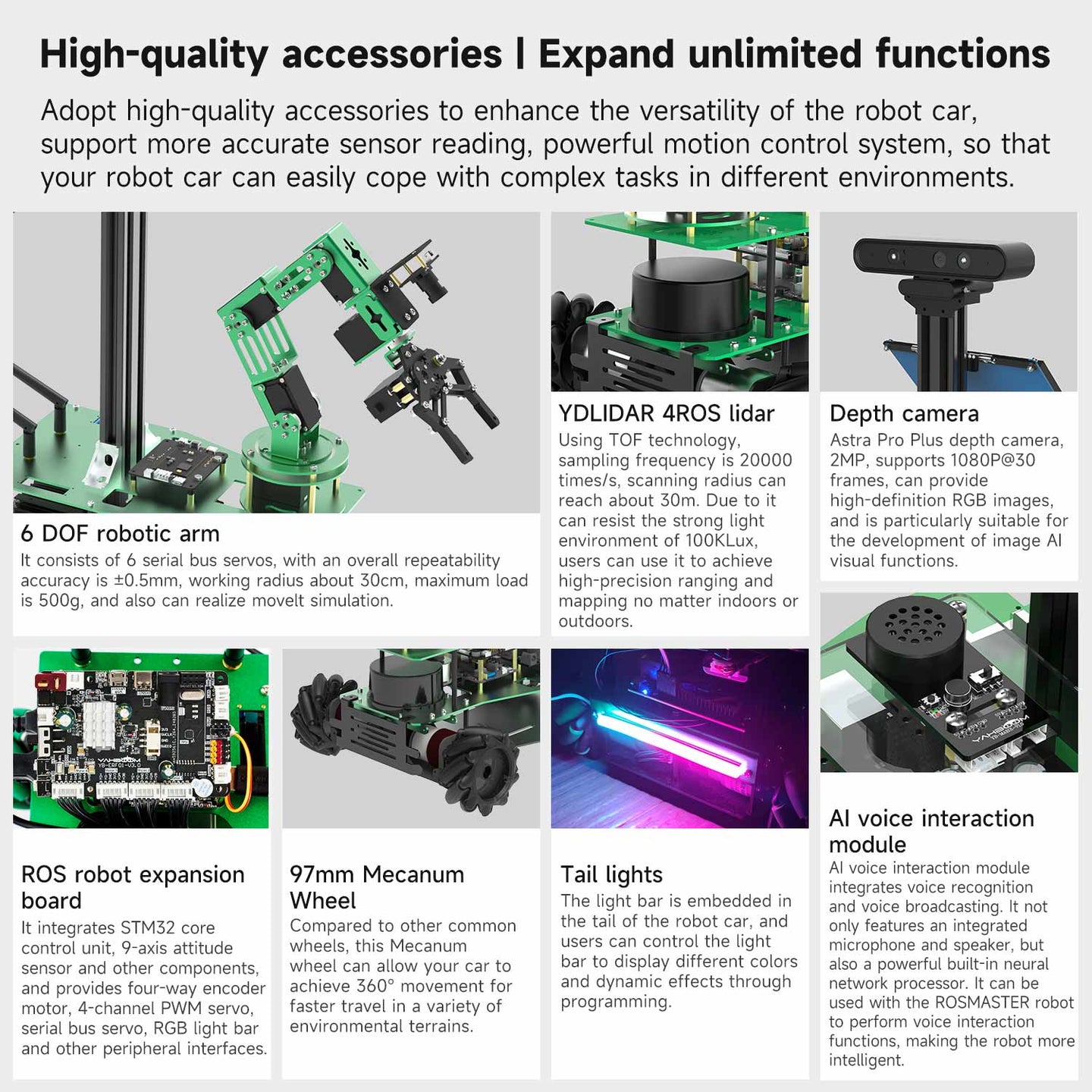 High-quality accessories I Expand unlimited functions