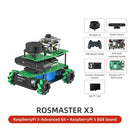 Robot ROSMASTER X3 ROS2 avec roue Mecanum pour Jetson NANO 4GB/Orin NANO/Orin NX/RaspberryPi 5