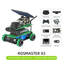 Robot ROSMASTER X3 ROS2 avec roue Mecanum pour Jetson NANO 4GB/Orin NANO/Orin NX/RaspberryPi 5