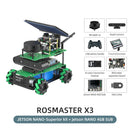 Robot ROSMASTER X3 ROS2 avec roue Mecanum pour Jetson NANO 4GB/Orin NANO/Orin NX/RaspberryPi 5