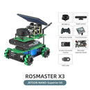 Robot ROSMASTER X3 ROS2 avec roue Mecanum pour Jetson NANO 4GB/Orin NANO/Orin NX/RaspberryPi 5