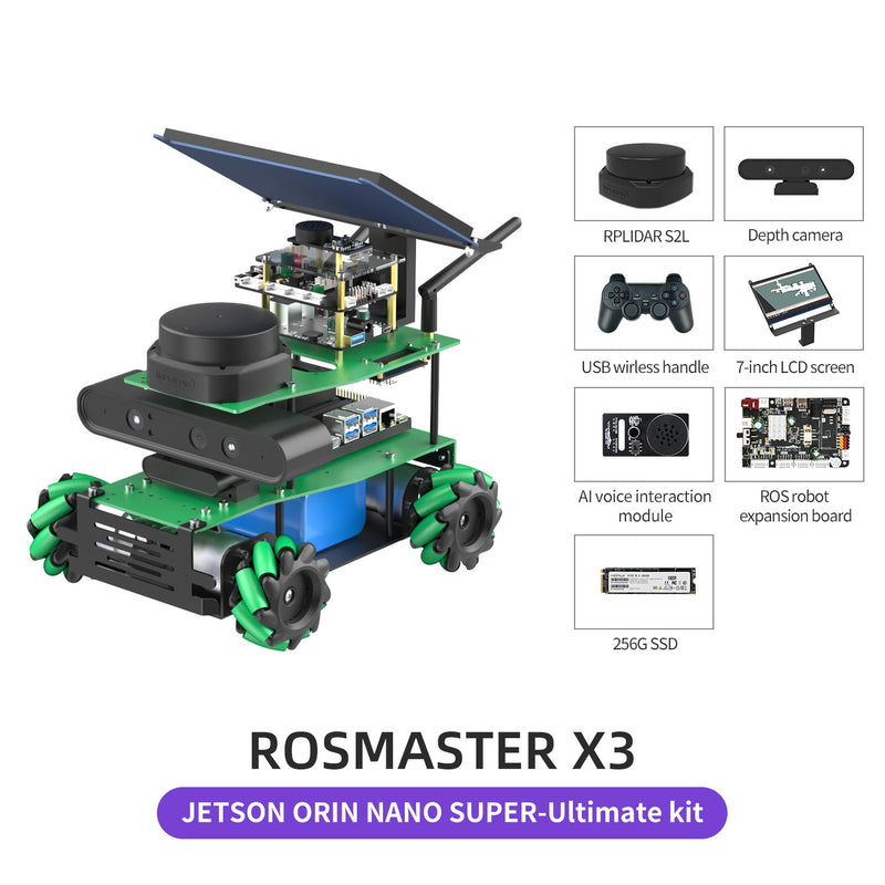 ROSMSTER X3 ROS2 Robot Car With Mecanum Wheel For RaspberryPi Jetson