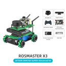 Robot ROSMASTER X3 ROS2 avec roue Mecanum pour Jetson NANO 4GB/Orin NANO/Orin NX/RaspberryPi 5