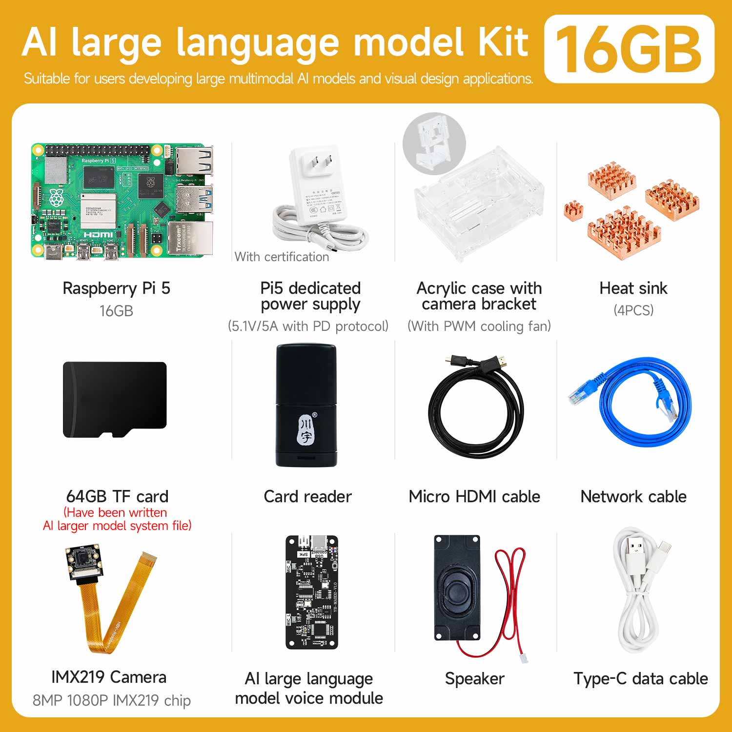 Placa Raspberry Pi 5 (varios kits con diferentes accesorios para elegir)