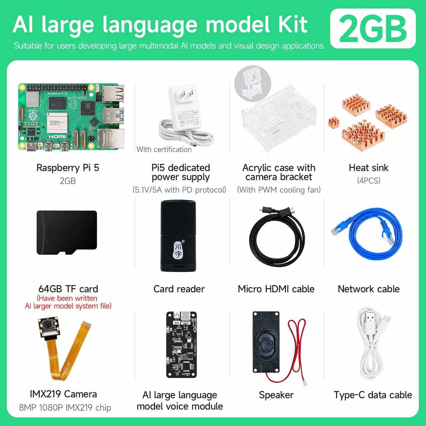 Placa Raspberry Pi 5 (varios kits con diferentes accesorios para elegir)