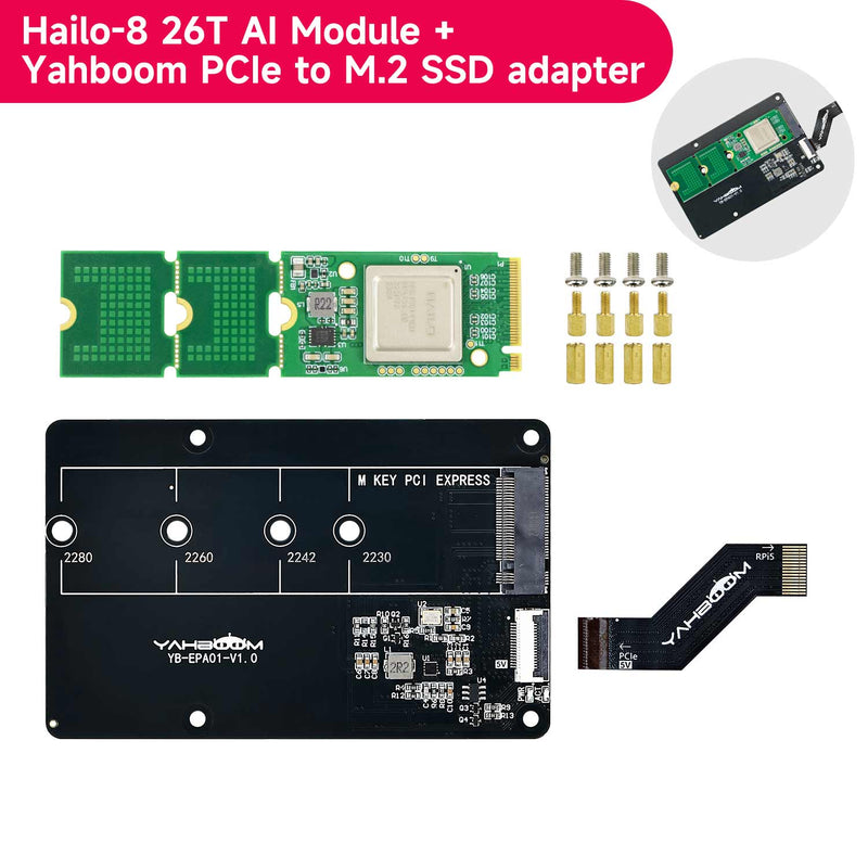 Hailo 8/8L AI acceleration module for Raspberry Pi 5