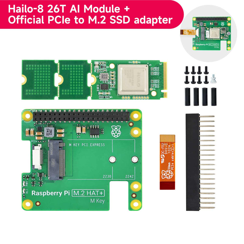 Hailo 8/8L AI acceleration module for Raspberry Pi 5