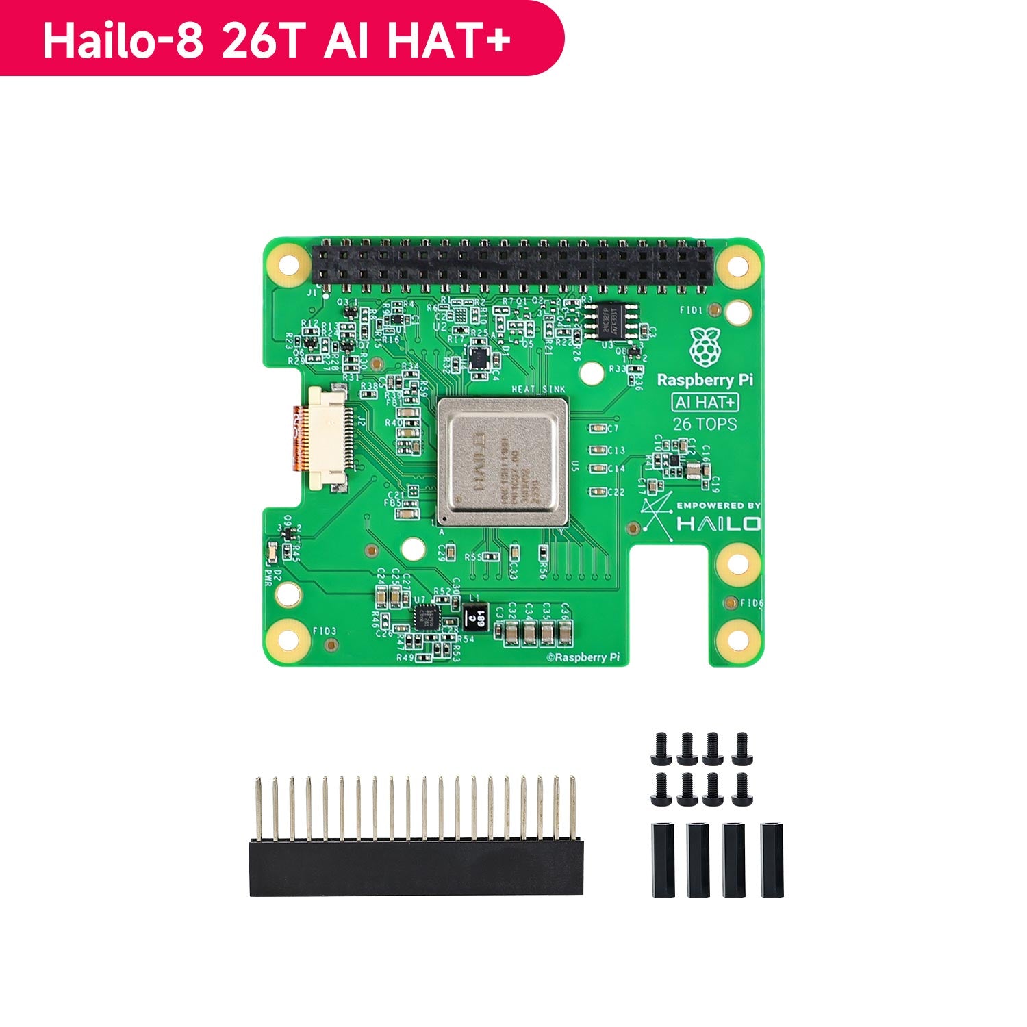 Hailo 8/8L AI Acceleration Module For Raspberry Pi 5