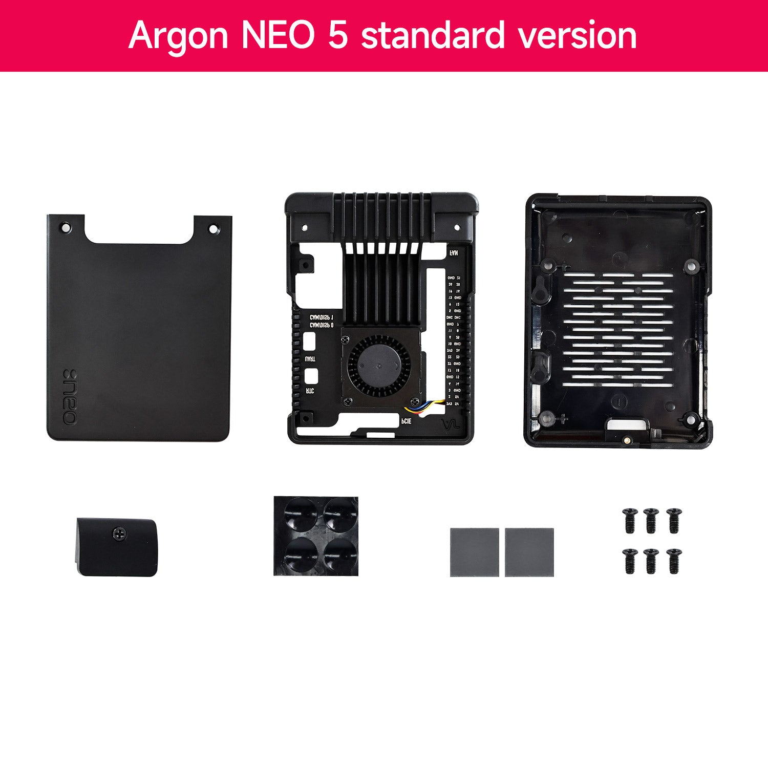 Estuche Argon NEO 5 para Raspberry Pi 5 con ventilador de refrigeración PWM