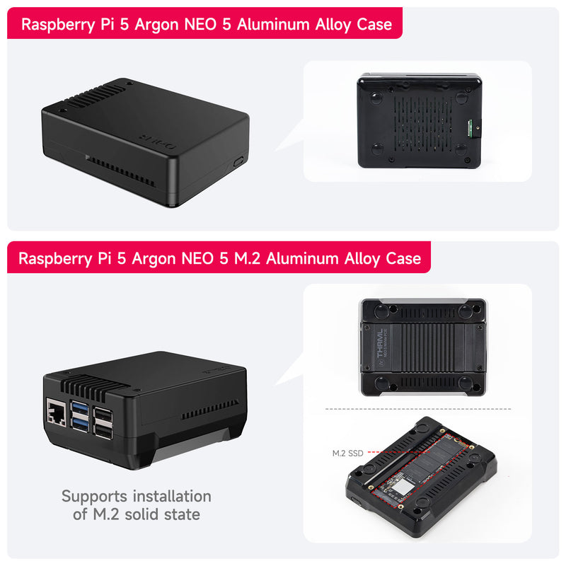 Kit professionale Raspberry Pi 5 8 GB | Argon ONE V3 M.2 NVME PCIE | alimentatore USB-C 27 W | Raspberry Pi 5 8 GB RAM Kit professionale Raspberry Pi 5 8 GB | Argon ONE V3 M.2 NVME PCIE | alimentatore USB-C 27 W | Raspberry Pi 5 8 GB RAM