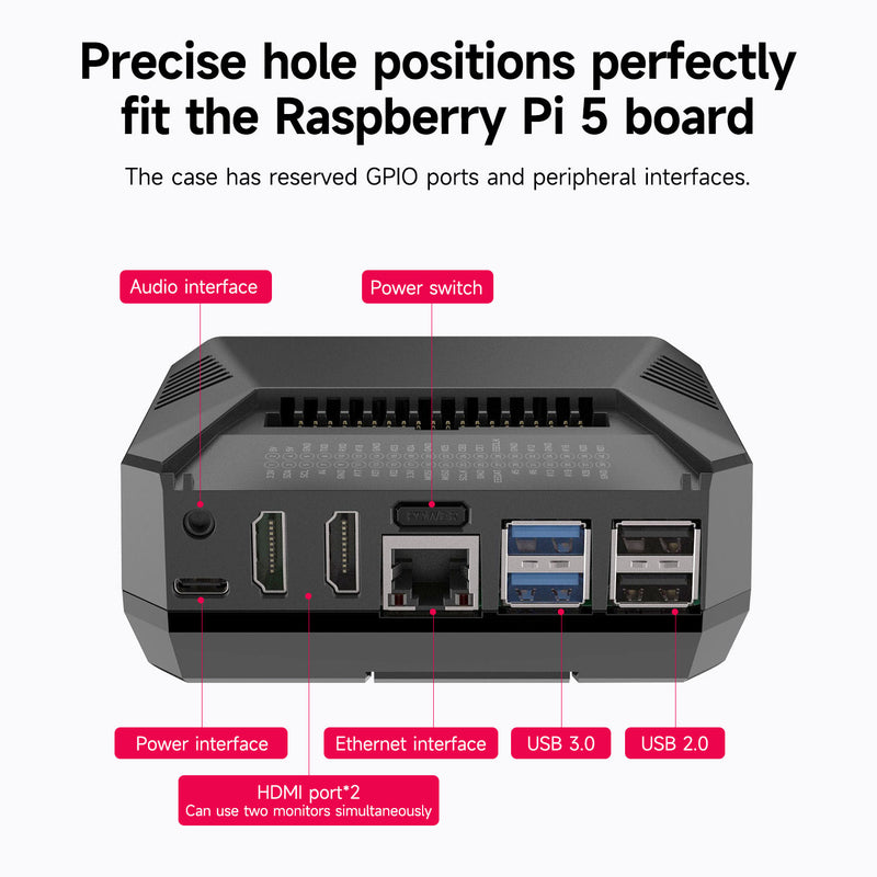 Argon ONE V3 Case for Raspberry Pi 5 with PWM cooling fan