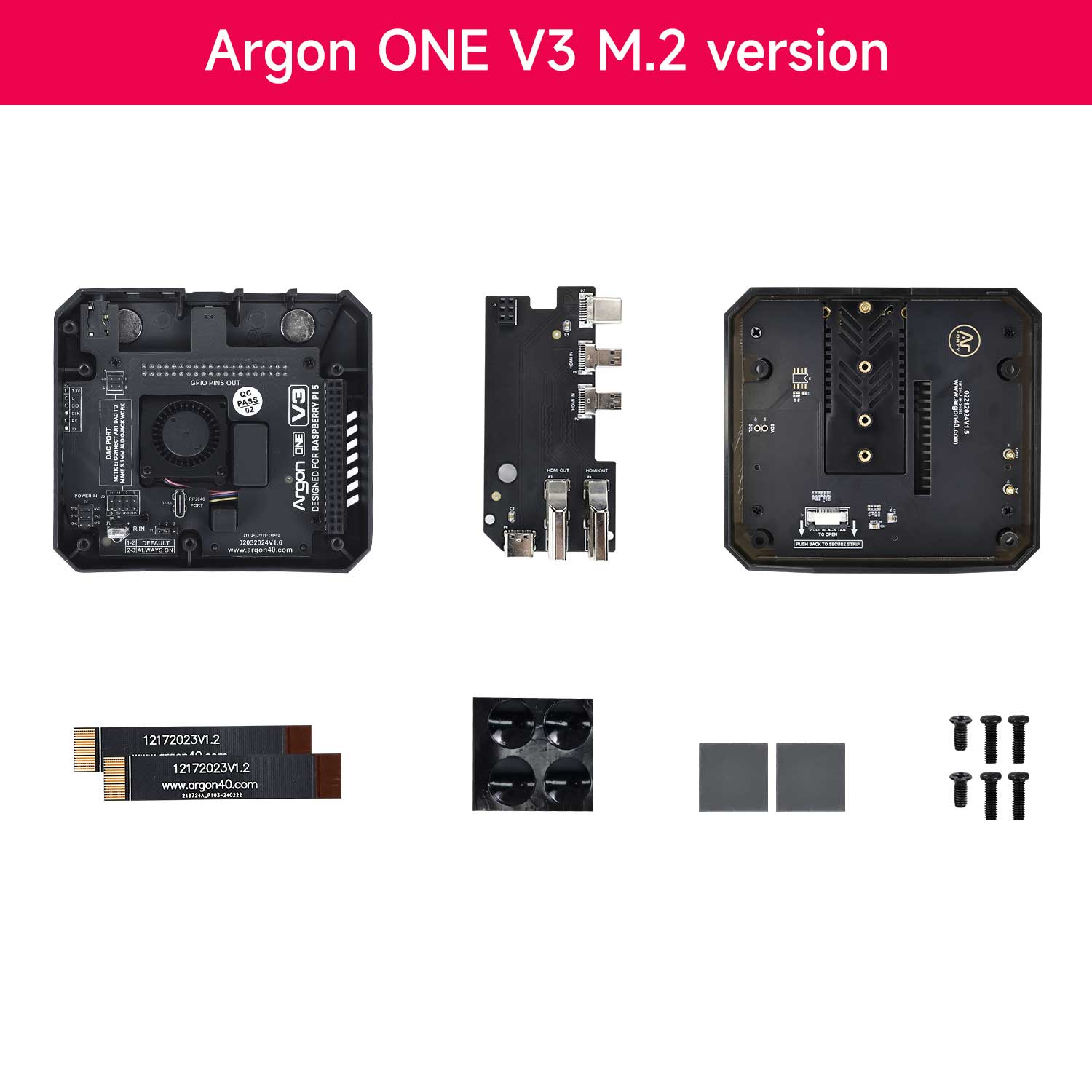 Estuche Argon ONE V3 para Raspberry Pi 5 con ventilador de refrigeración PWM