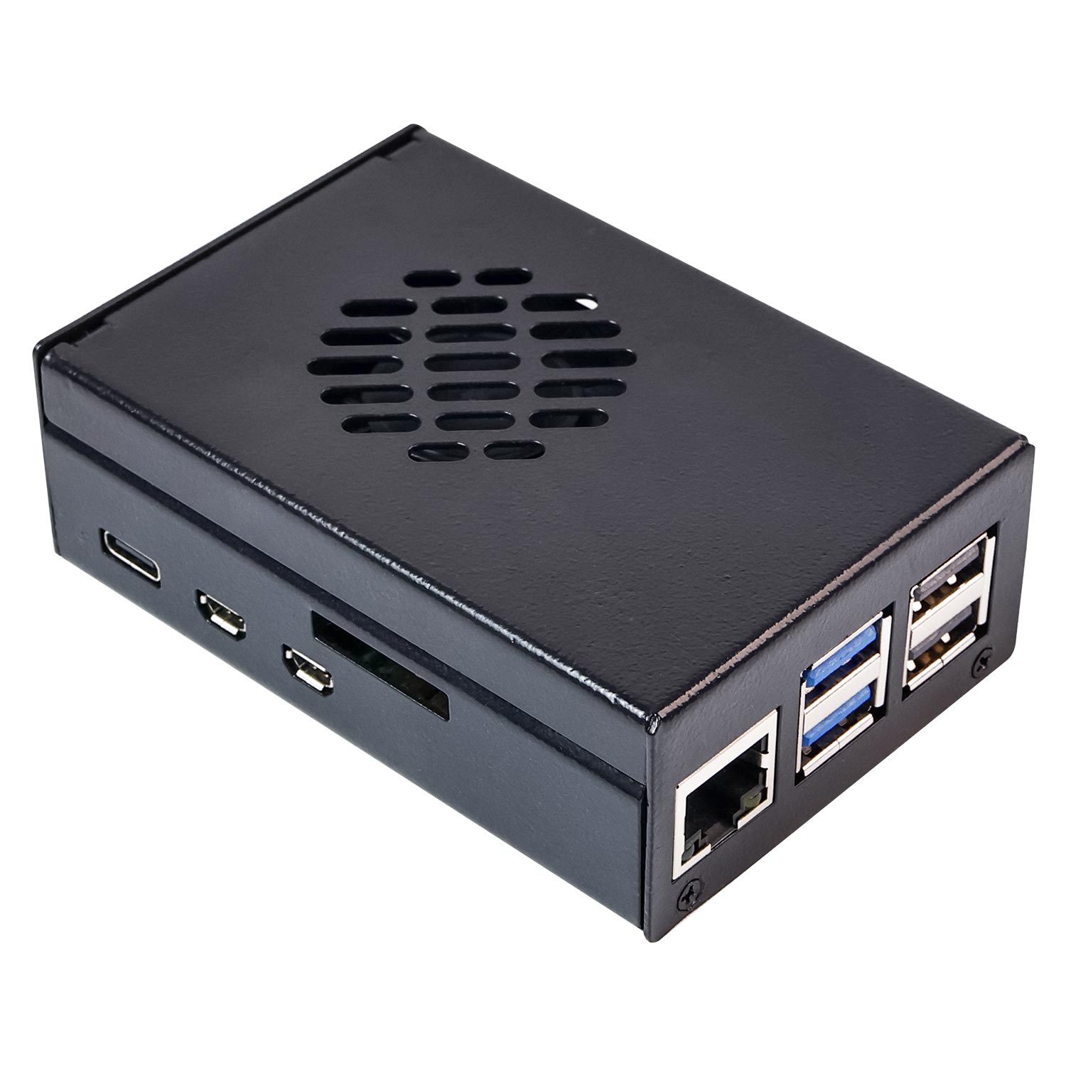Carcasa metálica para Raspberry Pi 5 con ventilador de refrigeración PWM