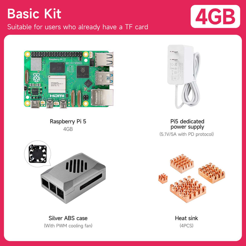 Official Original Raspberry Pi 5 Board And Raspberry Pi 5 Starter Kit