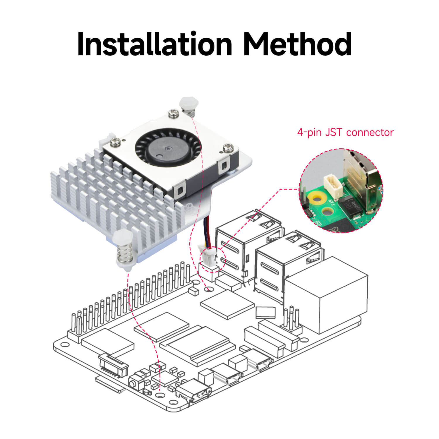Mechanic Cooler Raspberry Raspberry Pi 5 Active Cooler with with Adjustable Speed Cooling Fan