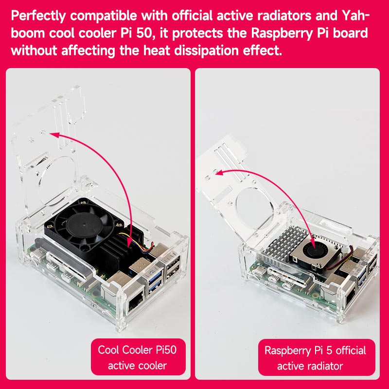 Yahboom Raspberry Pi 5 Hoes, Aluminium Mini Tower Case met Koelende PWM Yahboom Raspberry Pi 5 Hoes, Aluminium Mini Tower Case met Koelende PWM