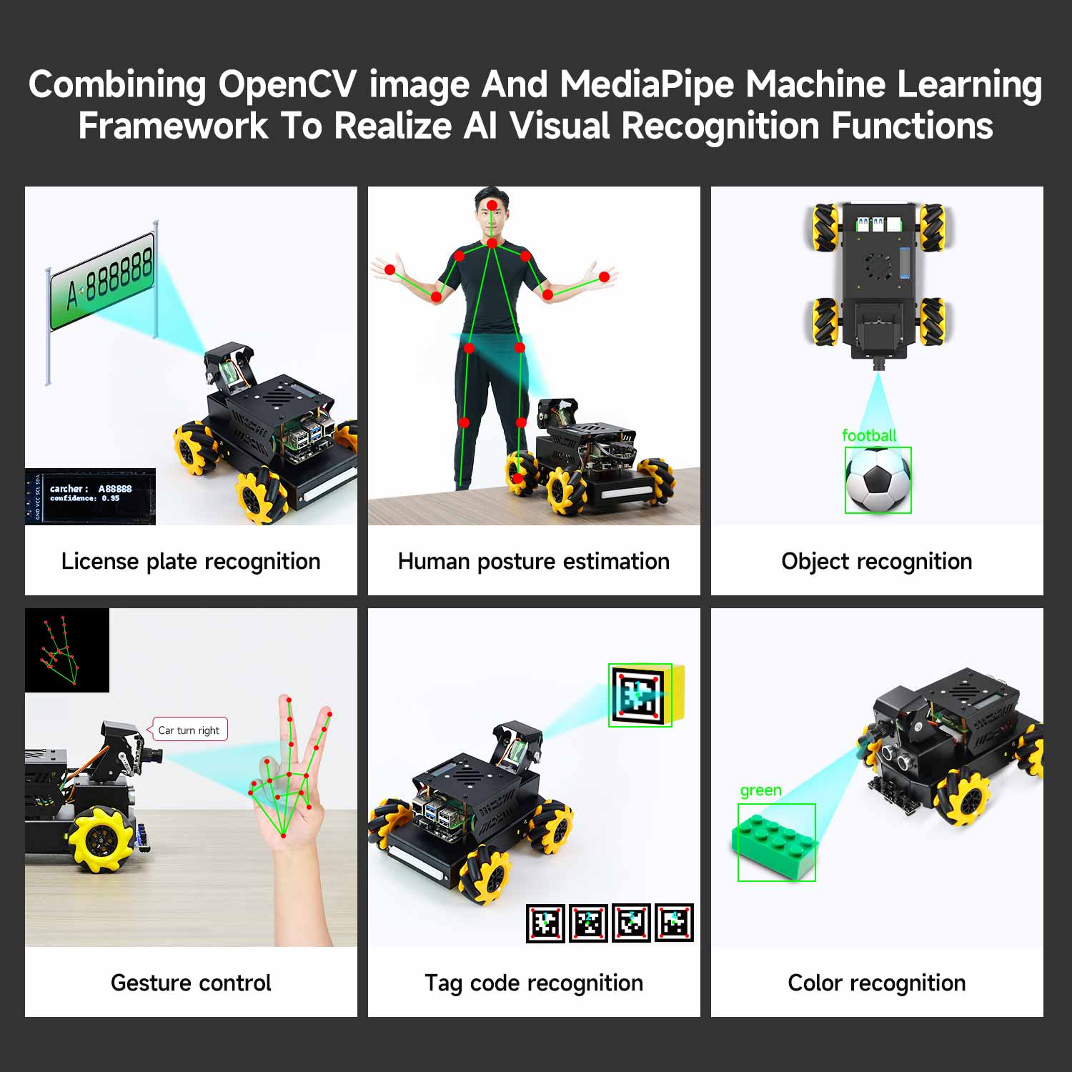 Raspbot V2 AI Large Model Robot Car for Raspberry Pi 5