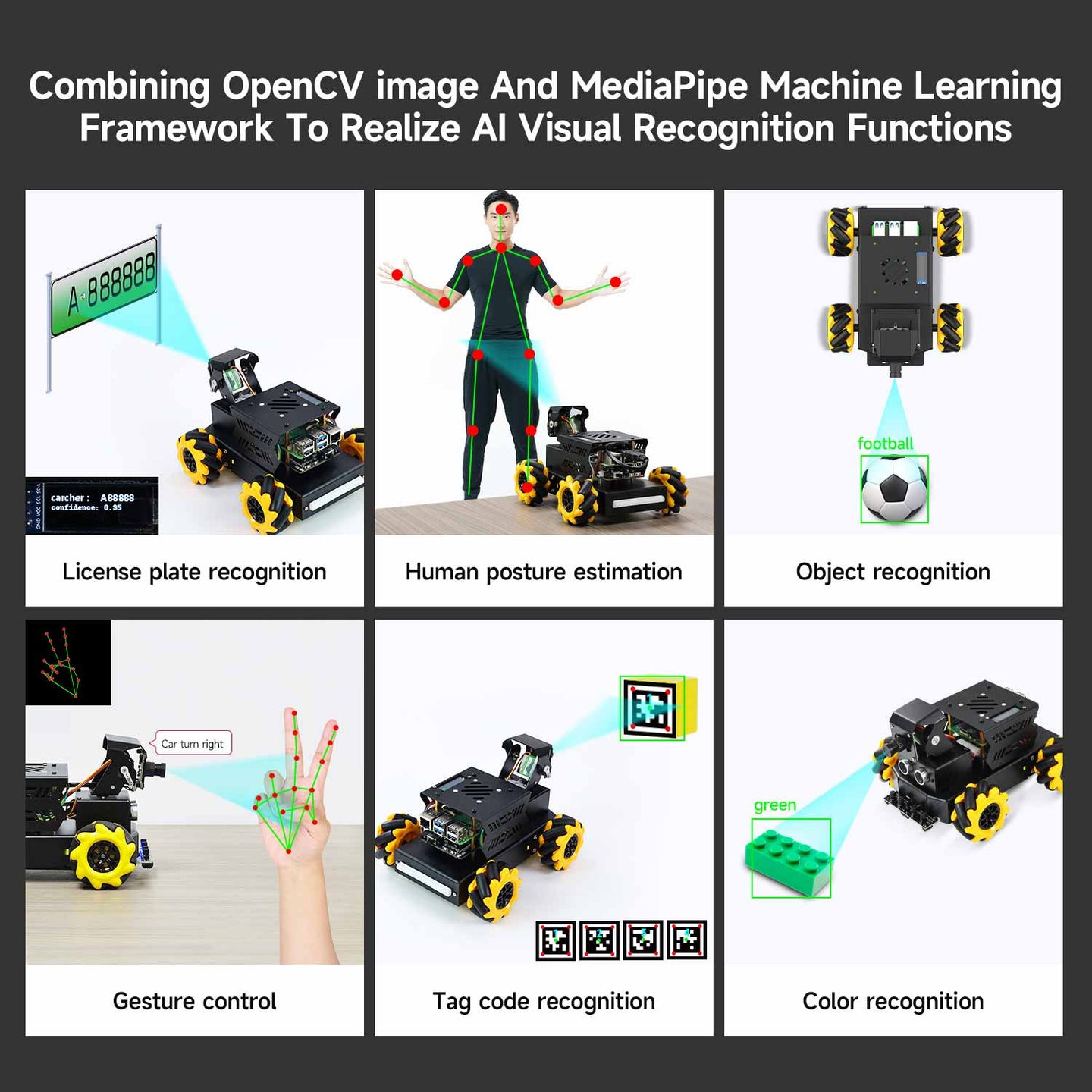 Raspbot V2 AI Large Model Robot Car for Raspberry Pi 5