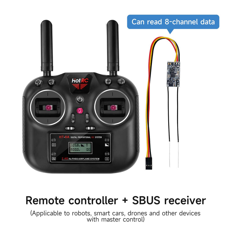 HOT RC 2.4G RC 8CH Transmitter FHSS and SBUS/PWM receiver For Drone and Smart Car