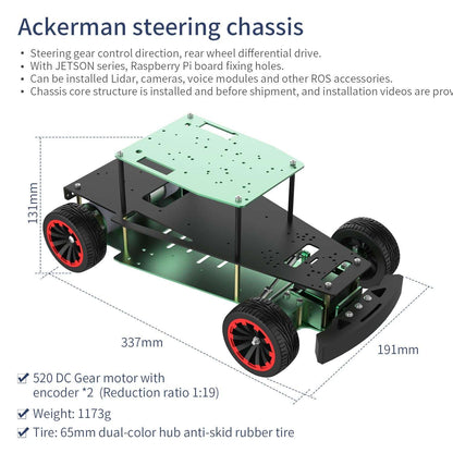 Yahboom Aluminum Alloy ROS Robot Car Chassis