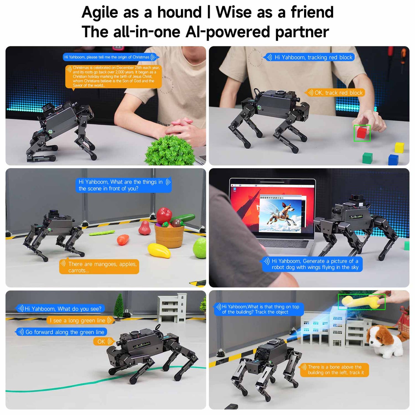 12DOF AI Large Model Robot Dog DOGZILLA S1/S2 for Raspberry Pi 5(ROS2-HUMBLE)