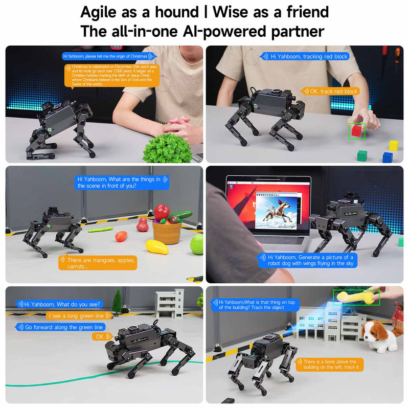 Chien robot 12DOF DOGZILLA S1/S2 pour Raspberry Pi 5 (ROS2-HUMBLE)