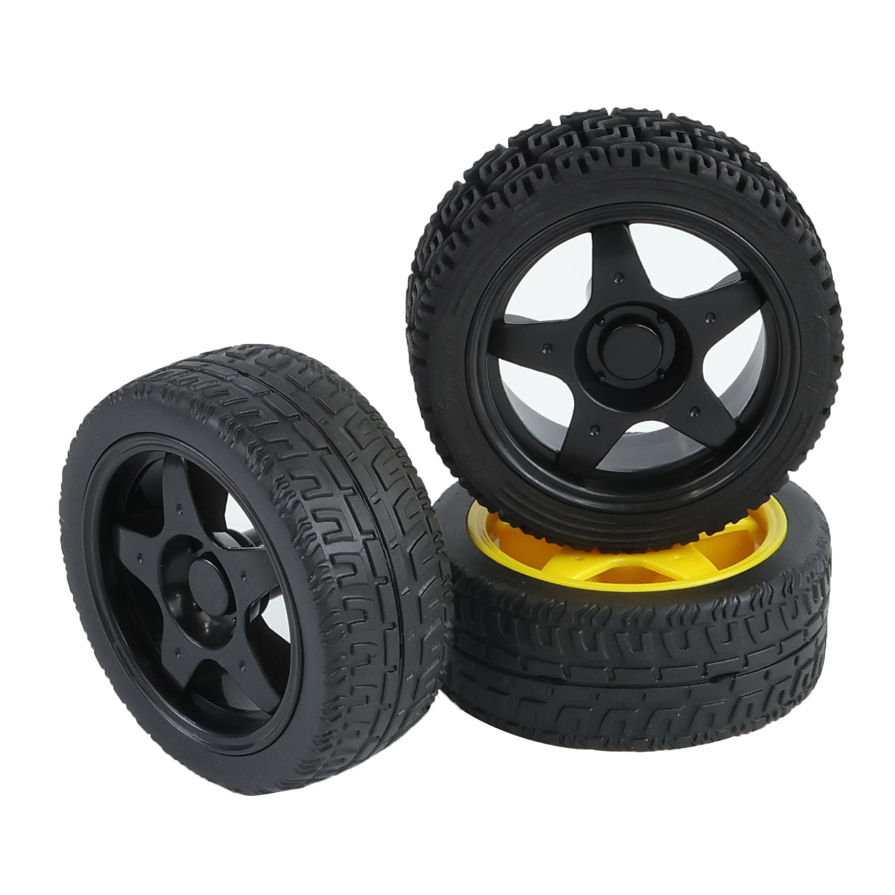 Pneu de roue en caoutchouc de 65 mm compatible avec le moteur TT pour voiture intelligente