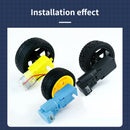 Pneu de roue en caoutchouc de 65 mm compatible avec le moteur TT pour voiture intelligente