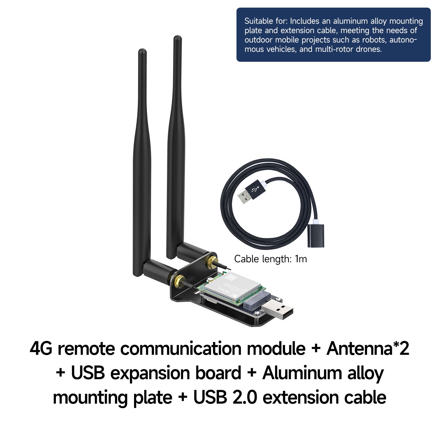 SIM7600G-H-M2 LTE Cat-4 Module, Global Coverage support 4G, GNSS, M.2 B KEY interface