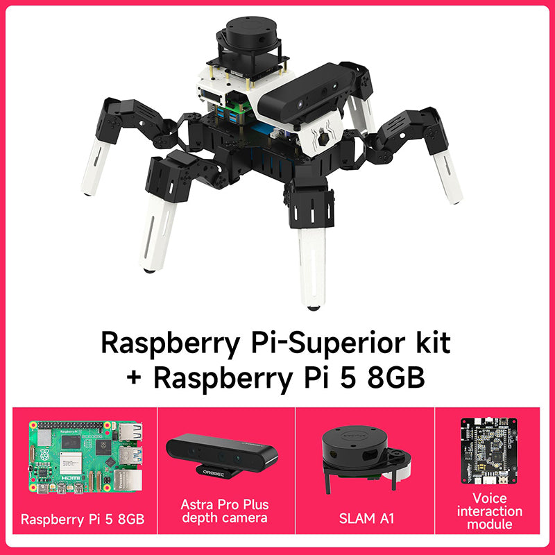 18DOF Muto RS Hexapod Robot ROS2 for Raspberry Pi 5 and NVIDIA Jetson NANO