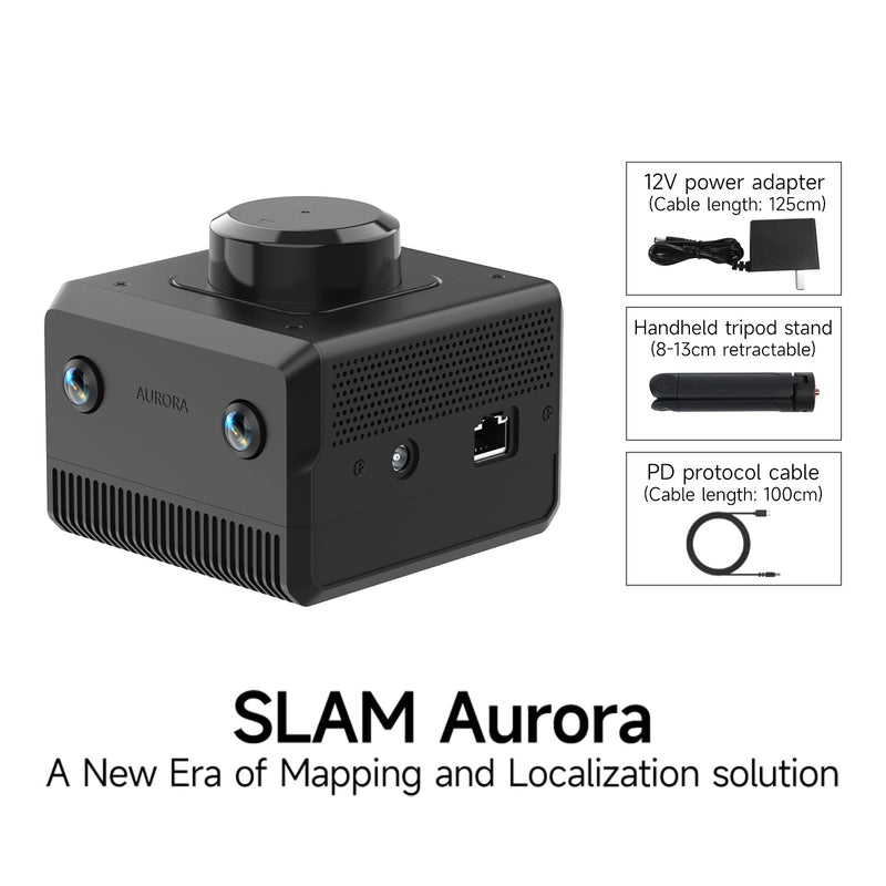 The Aurora package includes a 12V power adapter, handheld stand, and PD protocol cable for user-friendly use!