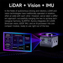 SLAMTEC Aurora LiDAR integrates laser, vision technology and IMU and can be used immediately after power is turned on.