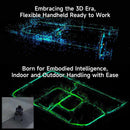 Aurora can be flexibly mounted on a robot dog and easily draw indoor and outdoor 3D mapping