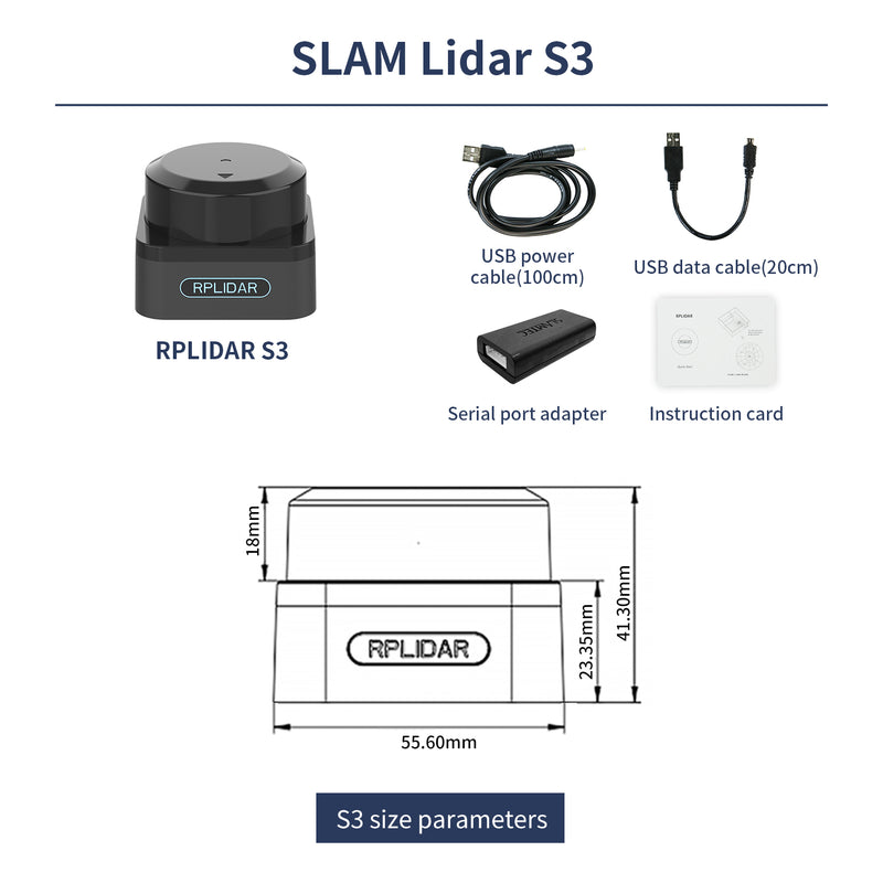 Slamtec RPLIDAR Lidar SLAM C1 A1 A2 S2 S2LS3 support Mapping navigation for ROS/ROS2