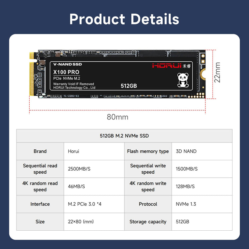 256G/512G M.2 NVMe Solid State Drive