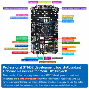 Voiture intelligente STM32 avec carte de développement multifonctionnelle