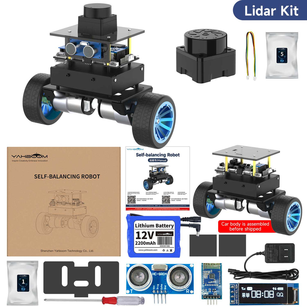 STM32 Self-balancing Robot Car(Load:4KG) Standard kit / Lidar package