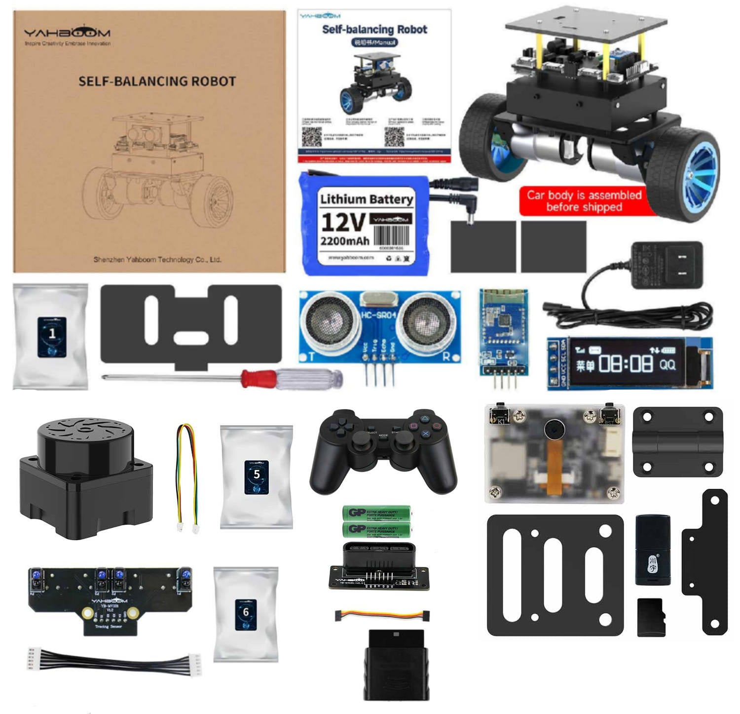 Voiture robot auto-équilibrée STM32 (charge : 4 kg)