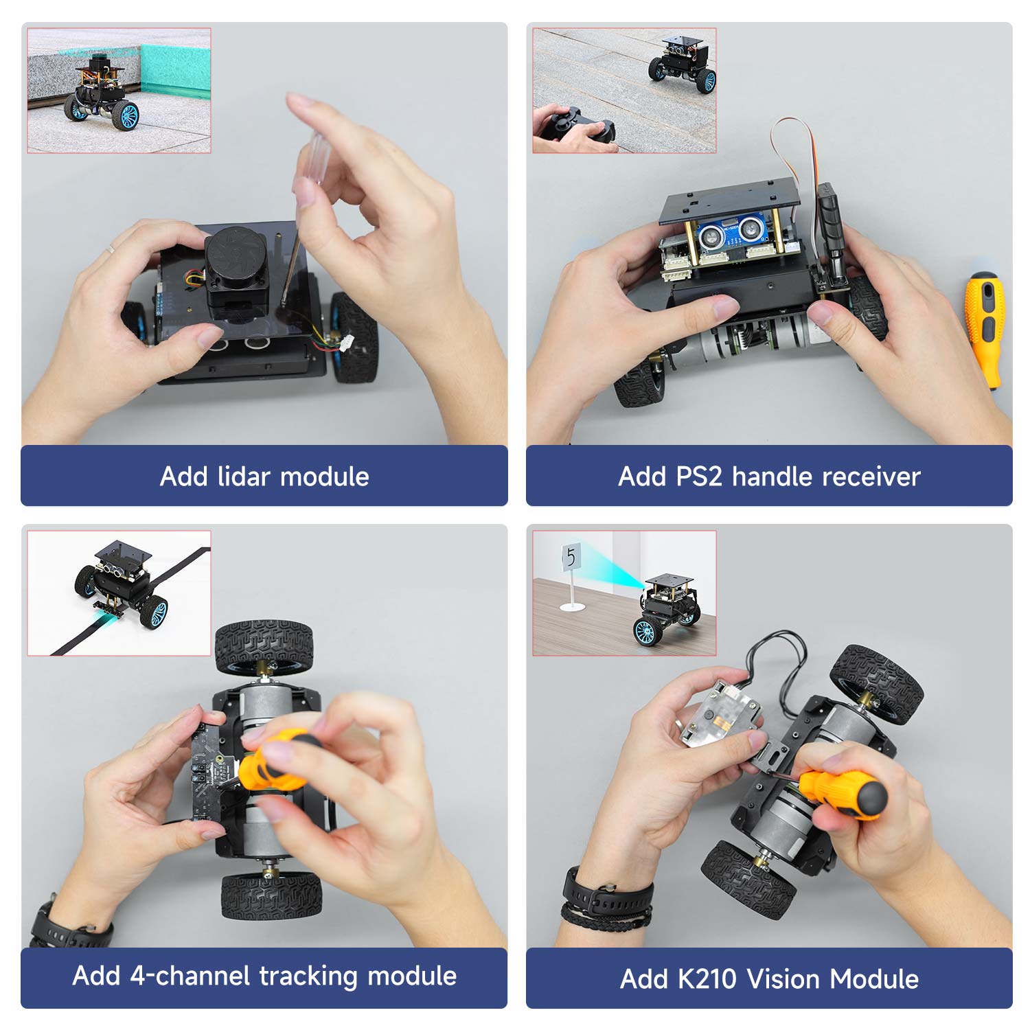 Kit d'accessoires d'extension pour voiture robot auto-équilibrée
