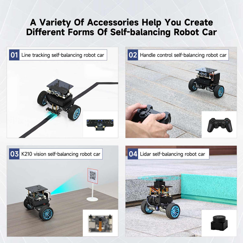 Expansion accessories kit for self-balancing robot car