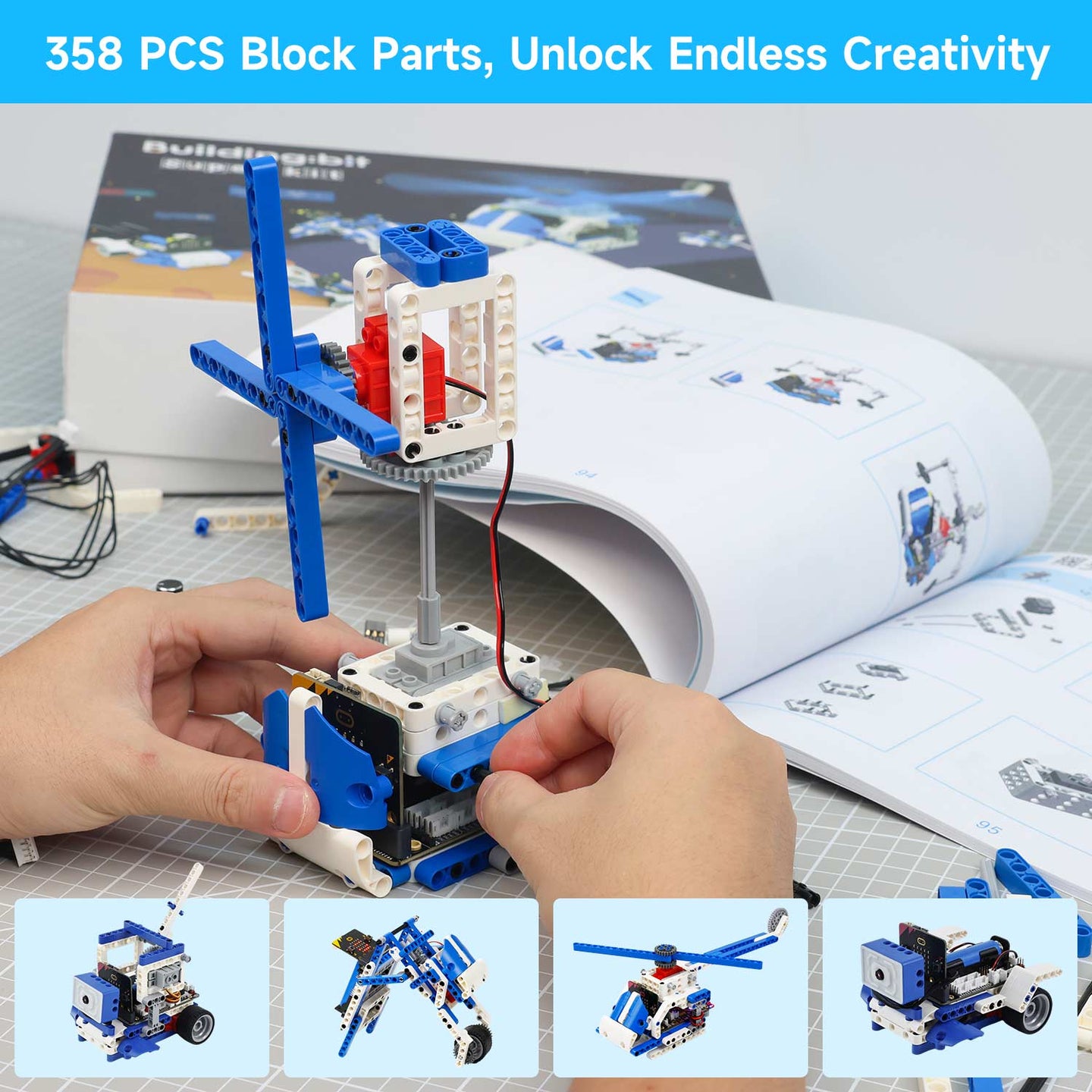 Kit 16 en 1 Building:bit Super pour BBC Micro:bit V2/V1.5