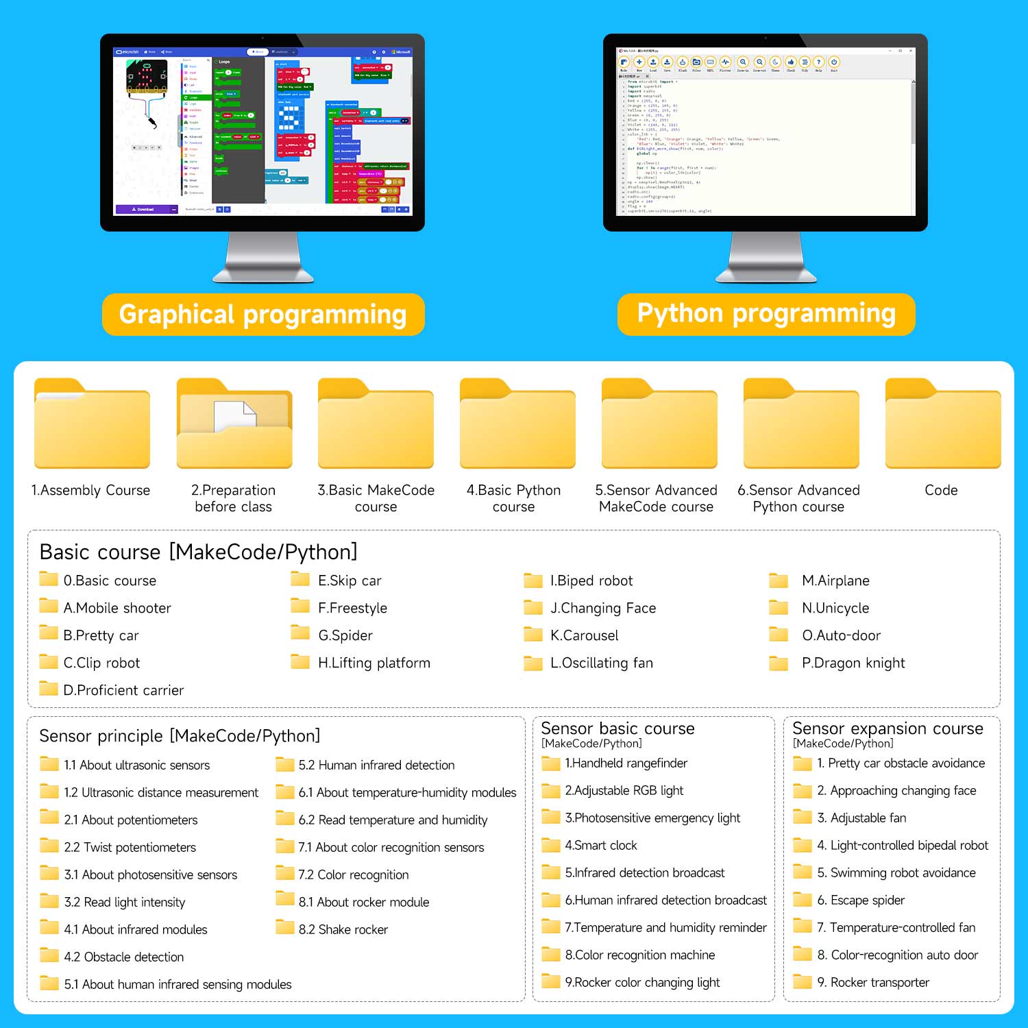 Kit 16 en 1 Building:bit Super pour BBC Micro:bit V2/V1.5