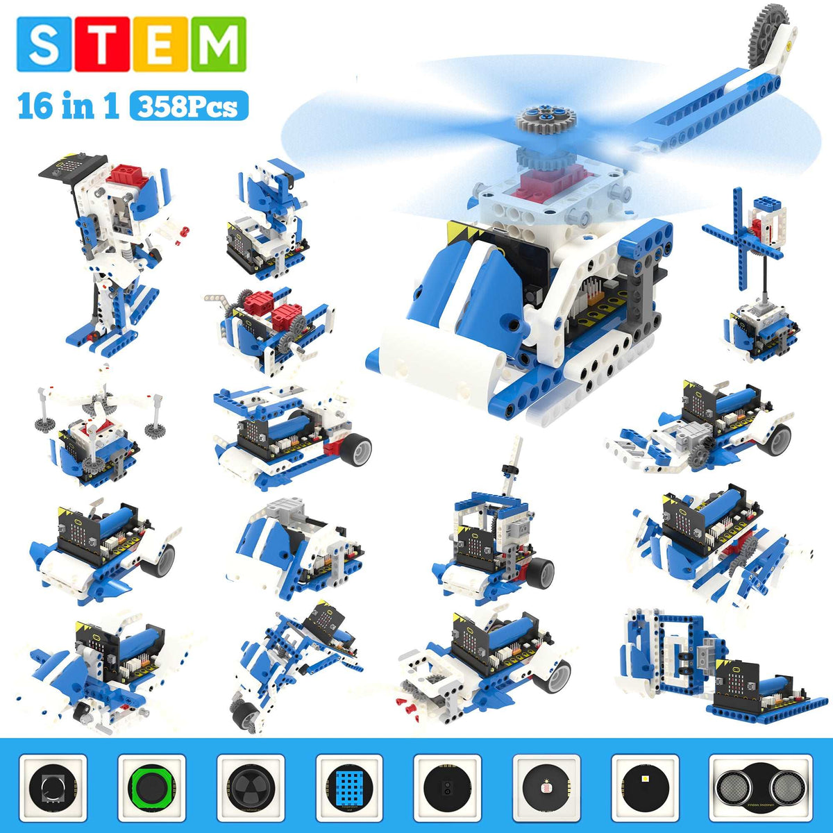 Yahboom 16 in 1 Building:bit Superkit Programmable Kit for Micro:bit