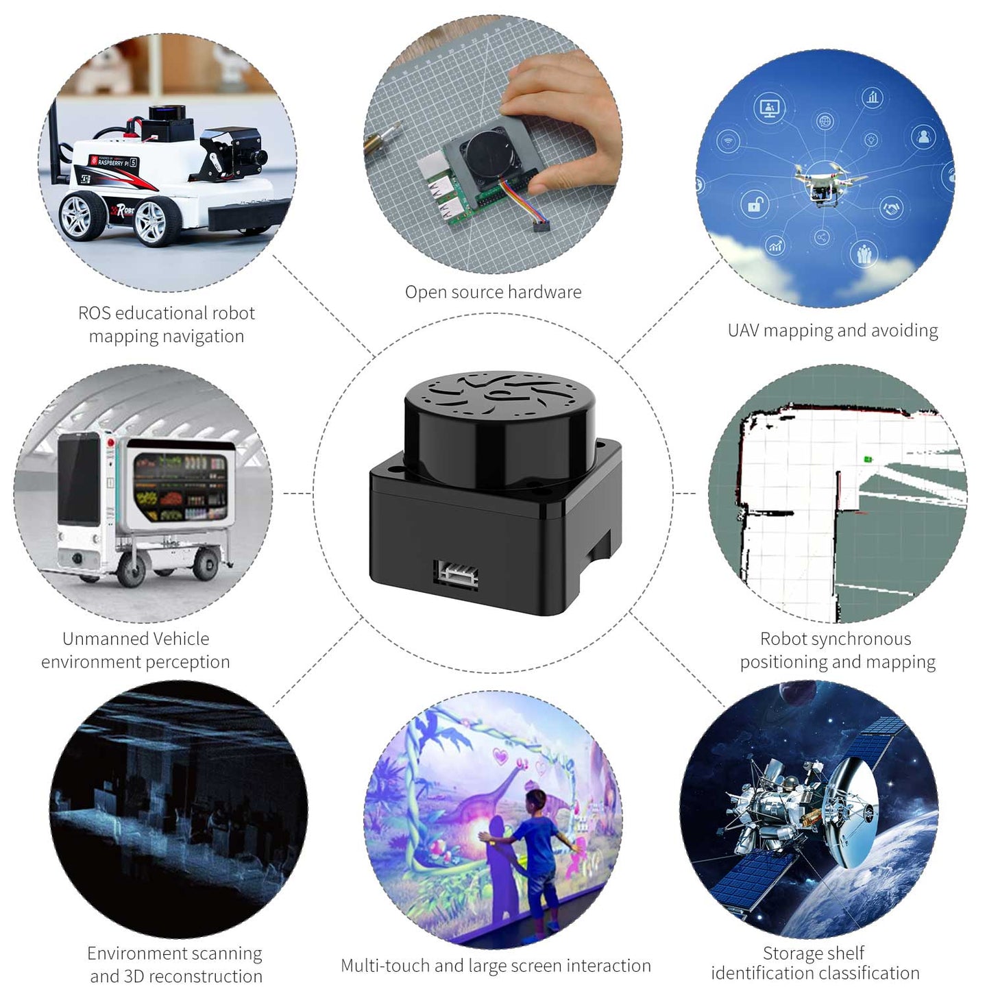 T-MINI-Plus Lidar TOF Ranging 12M and 25M support ROS1 ROS2