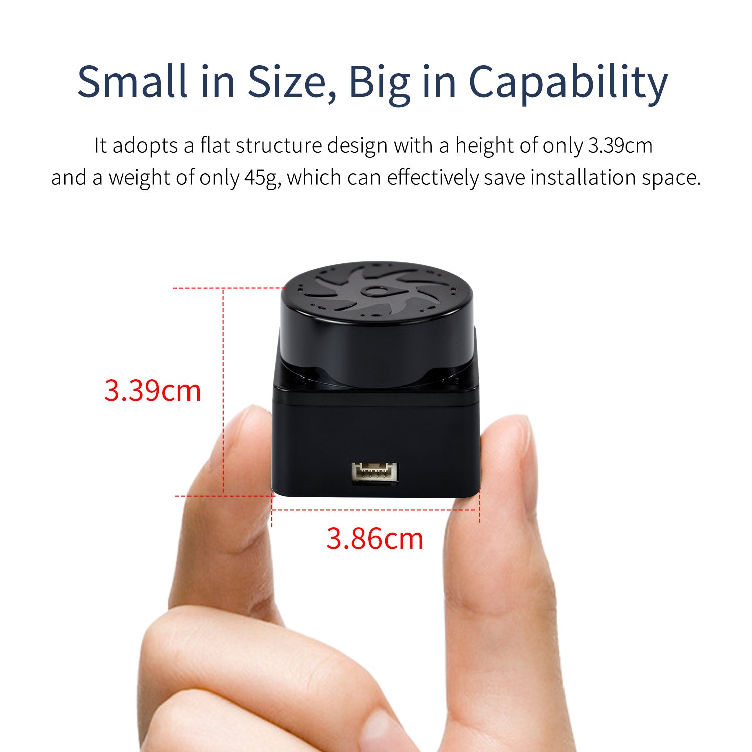 EAI T-MINI-Plus Lidar(3.39cm*3.86cm) TOF Ranging 12M Support ROS1 ROS2
