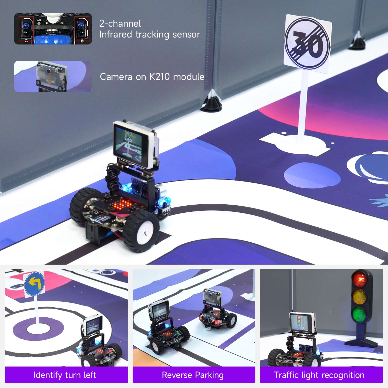 Yahboom Tiny:bit Pro AI Visual Robot Car With K210 Visual Module