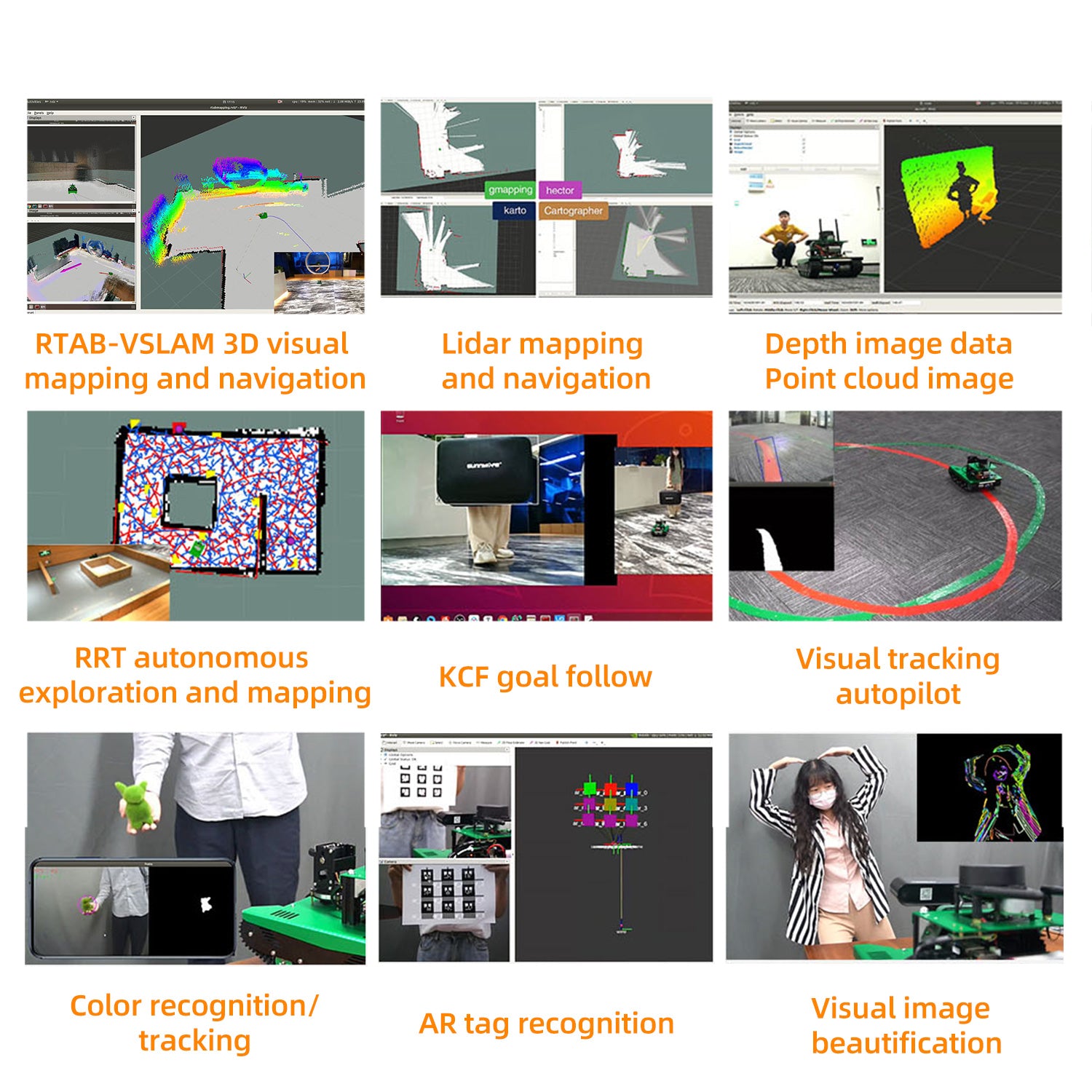 Transbot ROS Robot Python programming with Lidar Depth camera for Jetson NANO 4GB(B01/SUB) (Jetson NANO 4GB SUB: Without, Camera: Depth camera, Accessories: With Robotic arm)
