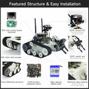 Transbot SE with unique shape, 2DOF camera and 3DOF robotic arm that is easy to install, ROS main control board is optional.
