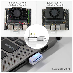 Carte réseau sans fil USB sans lecteur pour JETSON NANO/Xavier NX/TX2 NX/Orin NX/Orin NANO