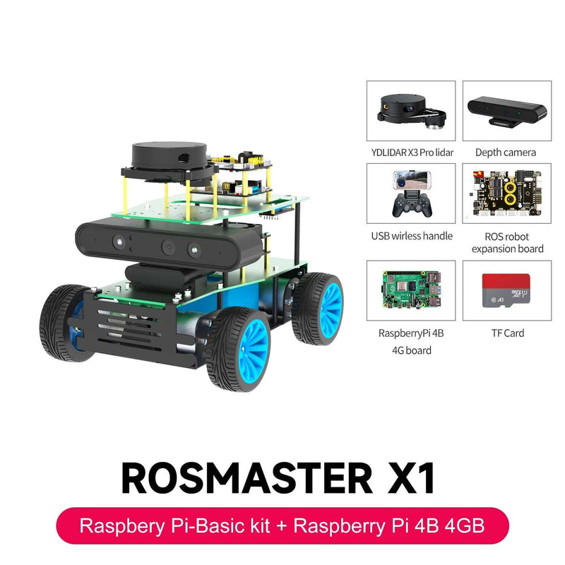 ROSMASTER X1 ROS Robot for Jetson NANO 4GB/TX2 NX/RaspberryPi 4B